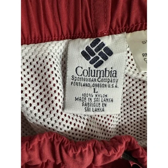 Columbia Shorts Mens Large Nylon Swim Hiking Outdoor Mesh Lined Key Pocket 90s - Picture 3 of 9